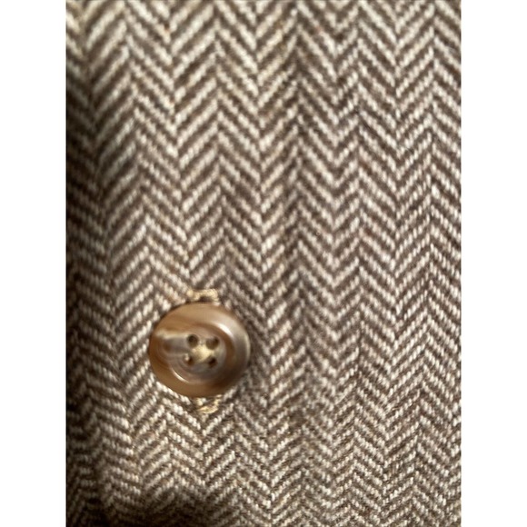 Vintage Countess Mara 100% Wool Button Up Shirt Elbow Patches Chin Strap Men M - Picture 6 of 16